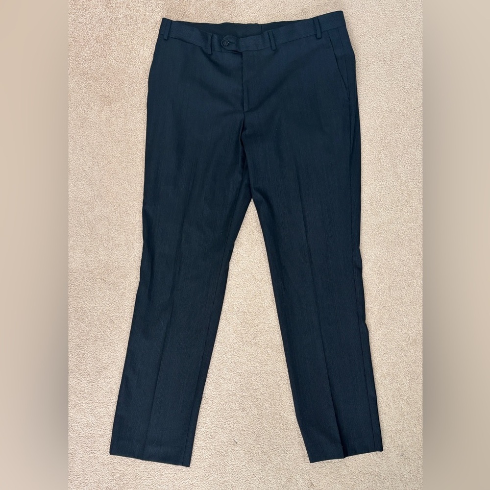 Men’s Dress Pants 38R –Navy Pinstripe –Wool Blend| NWOT| Arturo Calle Black Line - Picture 4 of 10